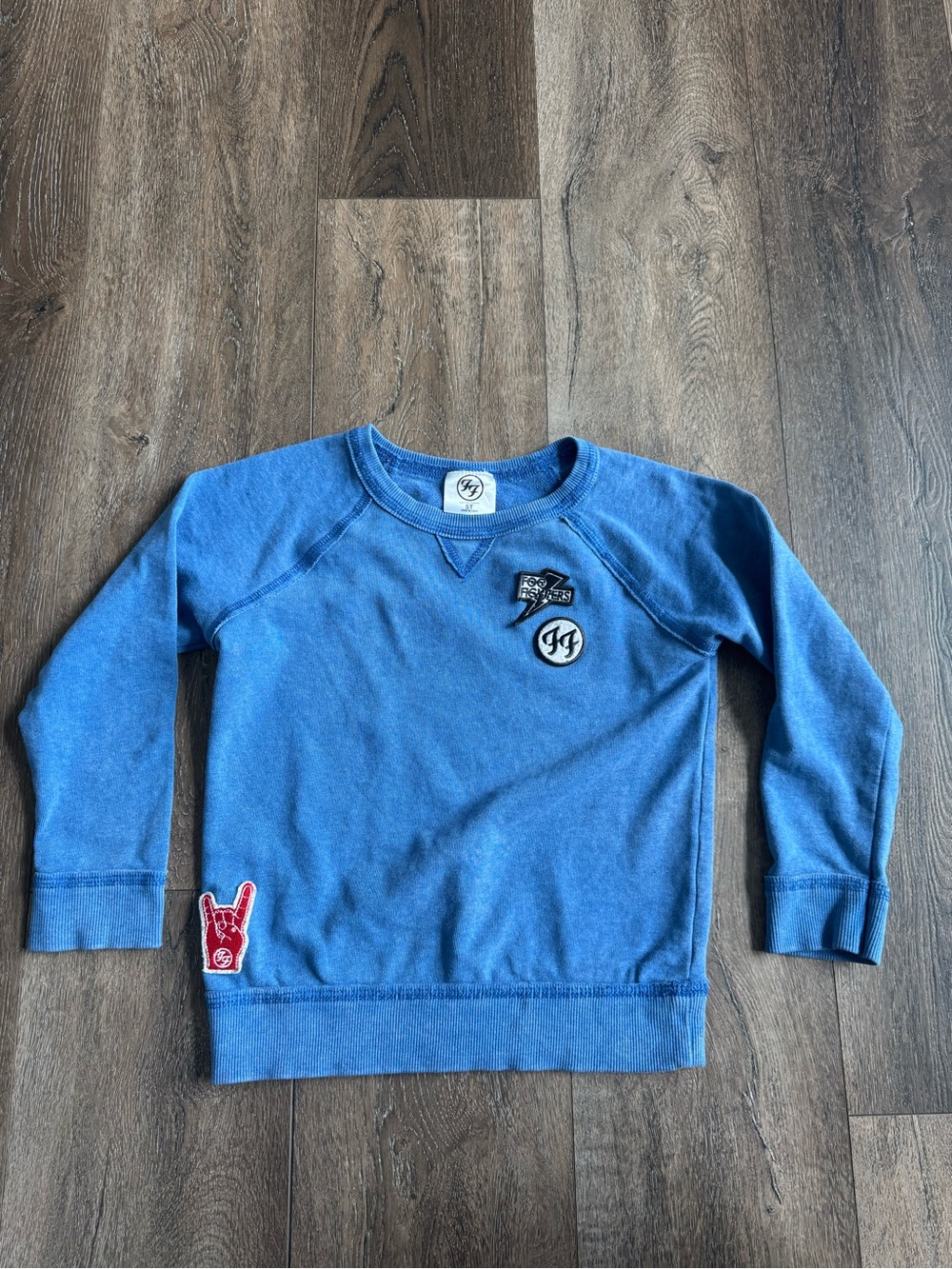 Foo Fighters Kids Blue Crewneck Shirt with Patch Accents Size 5T